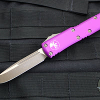 Microtech UTX-85 OTF Knife- Single Edge- Violet With Bronzed Apocalyptic Blade 231-13 APVI