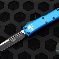 Microtech UTX-85 OTF Knife- Single Edge- Blue With Black Blade 231-1 BL