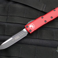 Microtech UTX-85 OTF Knife- Single Edge- Red With Black Blade 231-1 RD