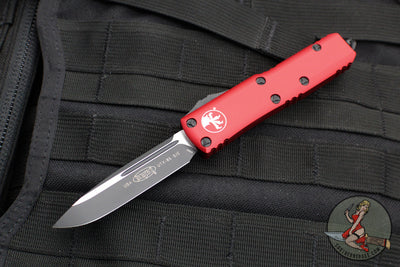 Microtech UTX-85 OTF Knife- Single Edge- Red With Black Blade 231-1 RD