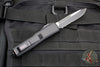 Microtech UTX-85 OTF Knife- Single Edge- Tactical- Black Handle- Part Serrated Black Blade 231-2 T
