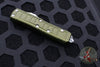 Microtech UTX-85 II OTF Knife- Single Edge- OD Green With Stonewash Part Serrated Blade 231II-11 ODS