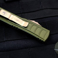 Microtech UTX-85 II OTF Knife- Single Edge- OD Green With Bronze Blade 231II-13 ODS