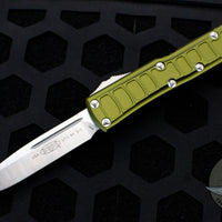Microtech UTX-85 II OTF Knife- Single Edge- OD Green With Satin Blade 231II-4 S