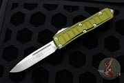 Microtech UTX-85 II OTF Knife- Single Edge- OD Green With Satin Blade 231II-4 S