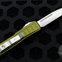 Microtech UTX-85 II OTF Knife- Single Edge- OD Green With Satin Blade 231II-4 S