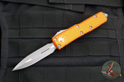 Microtech UTX-85 OTF Knife- Double Edge- Orange Handle- Apocalyptic Blade 232-10 APOR