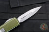 Microtech UTX-85- Double Edge- Distressed OD Green- Apocalyptic Finished Plain Edge Blade 232-10 DOD