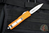 Microtech UTX-85 OTF Knife- Double Edge- Orange Handle- Stonewash Blade 232-10 OR