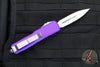 Microtech UTX-85 OTF Knife- Double Edge- Purple Handle- Stonewash Blade 232-10 PU