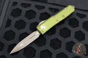 Microtech UTX-85 OTF Knife- Double Edge- OD Green Handle with Bronzed Apocalyptic Blade 232-13 APOD