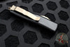 Microtech UTX-85 OTF Knife- Double Edge- Black Handle- Bronze Apocalyptic Blade 232-13 AP