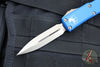 Microtech UTX-85 OTF Knife- Double Edge- Blue Handle- Bronzed Blade 232-13 BL