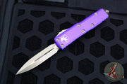 Microtech UTX-85 OTF Knife- Double Edge- Purple Handle- Bronzed Blade 232-13 PU