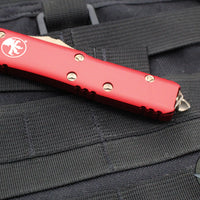 Microtech UTX-85 OTF Knife- Double Edge- Red Handle- Bronzed Blade 232-13 RD