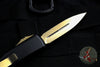 Microtech UTX-85 OTF Knife- Double Edge- Black Handle- Bronzed Blade 232-13