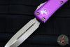 Microtech UTX-85 OTF Knife- Double Edge- Violet Handle- Bronzed Blade 232-13 VI