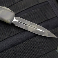 Microtech UTX-85 OTF Knife- Double Edge- Cerakote Olive Camo Handle- Olive Camo Blade 232-1 OCS