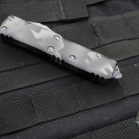 Microtech UTX-85 OTF Knife- Double Edge- Cerakote Urban Camo Handle- Urban Camo Blade 232-1 UCS