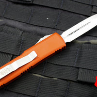 Microtech UTX-85 Orange Double Edge OTF Knife Satin Blade 232-4 OR