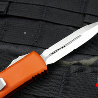 Microtech UTX-85 Orange Double Edge OTF Knife Satin Blade 232-4 OR