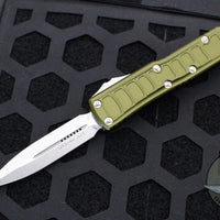 Microtech UTX-85 II OTF Knife- Stepped OD Green- Double Edge- Stonewashed Blade 232II-10 ODS