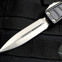 Microtech UTX-85 II Stepped Black Double Edge OTF Knife Stonewashed Blade 232II-10 S