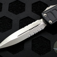 Microtech UTX-85 II Stepped Black Double Edge OTF Knife Apocalyptic Part Serrated Blade 232II-11 APS