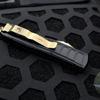 Microtech UTX-85 II Stepped Black Double Edge OTF Knife Bronze Blade 232II-13 S