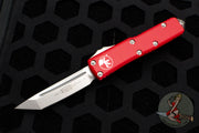 Microtech UTX-85 OTF Knife- Tanto Edge- Red With Stonewash Blade 233-10 RD