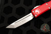 Microtech UTX-85 OTF Knife- Tanto Edge- Red With Stonewash Blade 233-10 RD