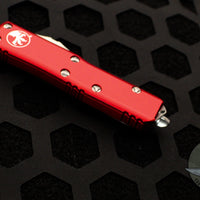 Microtech UTX-85 OTF Knife- Tanto Edge- Red With Stonewash Blade 233-10 RD