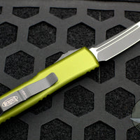 Microtech UTX-85 OTF Knife- Tanto Edge- OD Handle- Black Blade 233-1 OD