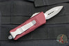 Microtech Mini Troodon OTF Knife- Double Edge- Merlot Red Handle- Apocalyptic Blade 238-10 APMR