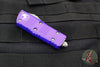 Microtech Mini Troodon OTF Knife- Double Edge- Purple Handle- Apocalyptic Blade 238-10 APPU