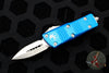 Microtech Mini Troodon OTF-Double Edge- Blue With Stonewash Blade 238-10 BL