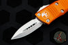 Microtech Mini Troodon OTF-Double Edge- Orange With Stonewash Blade 238-10 OR