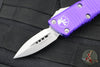 Microtech Mini Troodon OTF-Double Edge- Purple With Stonewash Blade 238-10 PU
