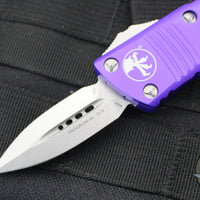 Microtech Mini Troodon OTF-Double Edge- Purple With Stonewash Blade 238-10 PU