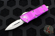 Microtech Mini Troodon OTF-Double Edge- Violet With Stonewash Blade 238-10 VI