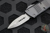 Microtech Mini Troodon OTF Knife- Double Edge- Black Handle- Damascus Blade with Ringed HW 238-16 S SN87