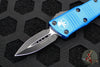 Microtech Mini Troodon OTF Knife- Double Edge- Blue With Black Blade 238-1 BL