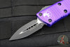 Microtech Mini Troodon OTF Knife- Double Edge- Purple With Black Blade 238-1 PU