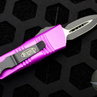 Microtech Mini Troodon OTF Knife- Double Edge- Violet With Black Blade 238-1 VI