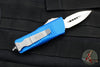 Microtech Mini Troodon OTF Knife- Double Edge- Blue With Satin Blade 238-4 BL