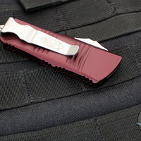 Microtech Mini Troodon OTF Knife- Double Edge- Merlot Red With Satin Blade 238-4 MR