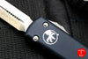 Microtech UTX-70 OTF Knife- Spartan Edge- Black Handle- Stonewash Blade 249-10