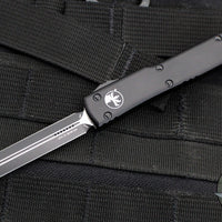 Microtech UTX-70 OTF Knife- Spartan Edge- Tactical- Black Handle- Black Blade 249-1 T