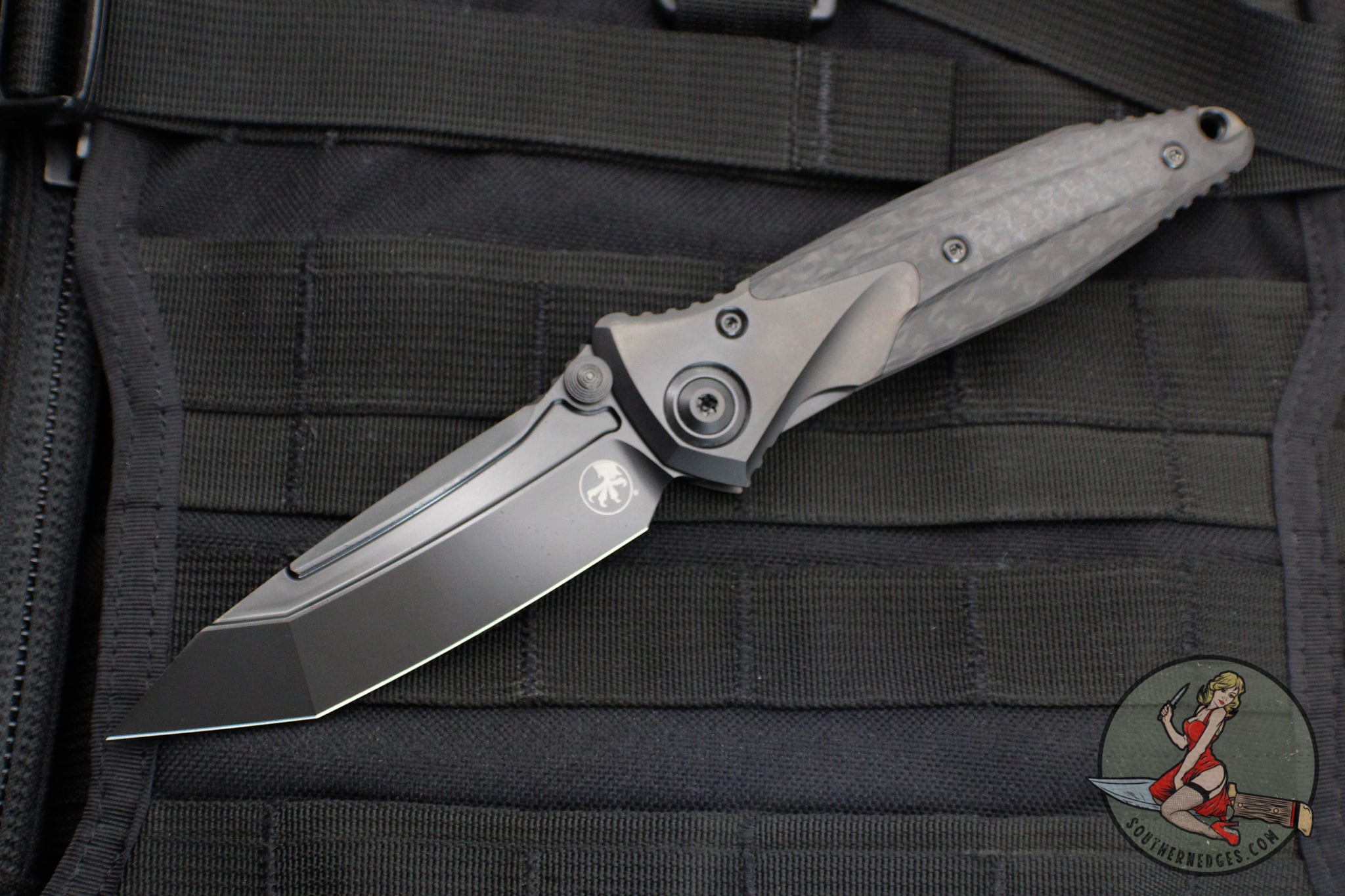 Microtech Socom Bravo- Tanto Edge- Dlc Finished Titanium Handle With C 