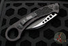 Microtech Hawk Karambit Out The Side (OTS) Auto- Tactical- Black Handle- Black Plain Edge Blade 266-1 T RINGED